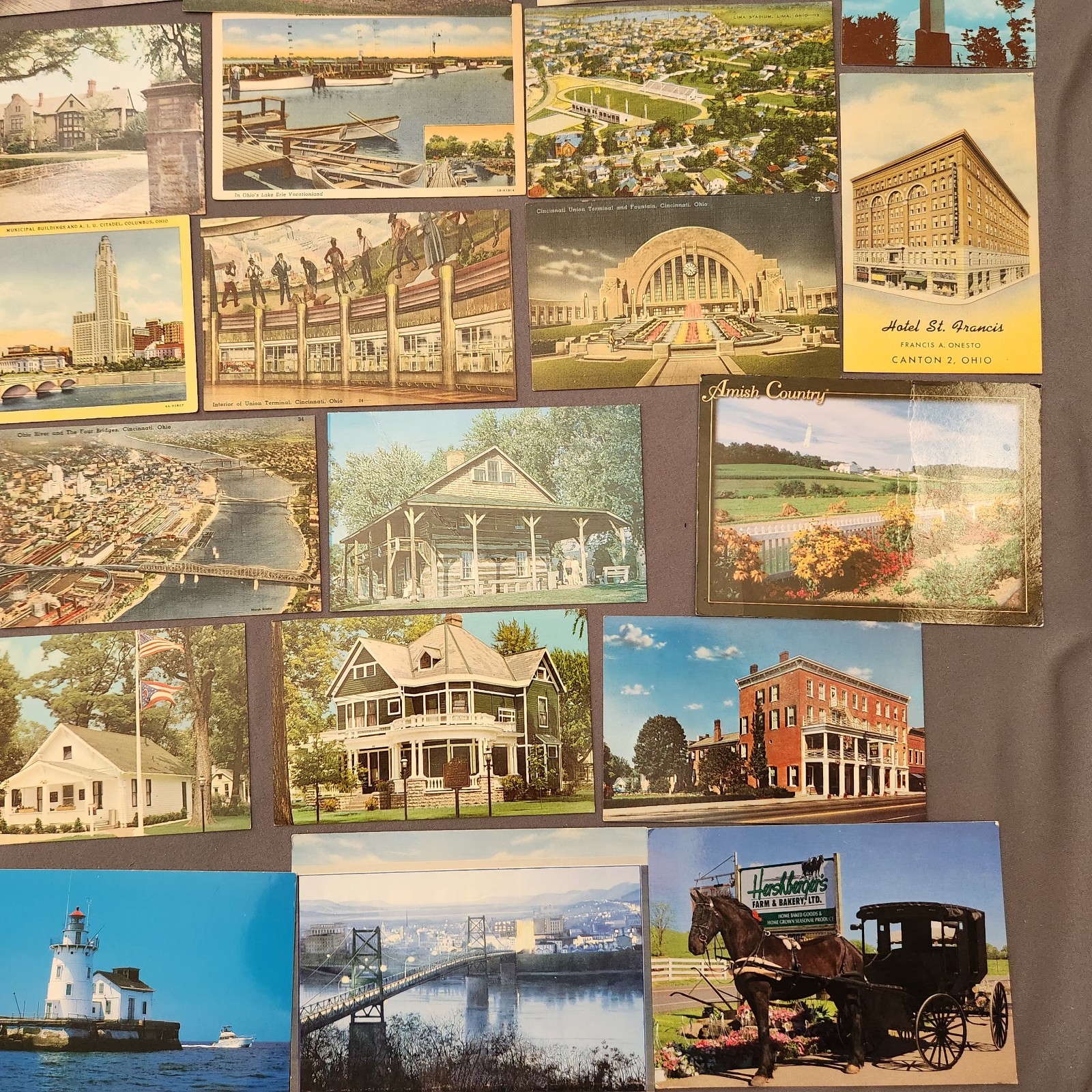 Lot of 75 OHIO Postcard Wildlife Nature Cities Landmark 1930’s -2000’s Mix