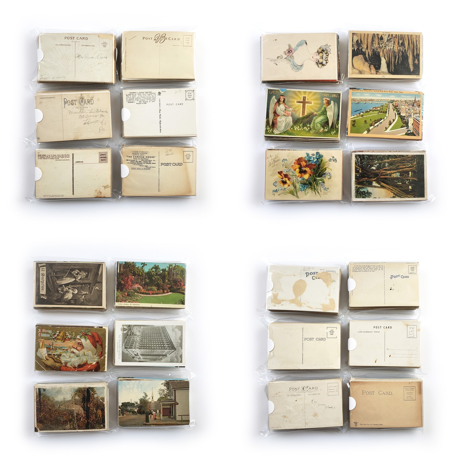75 Damaged Postcards Lot – Junk Journal Decoupage Unposted Vintage Craft Project