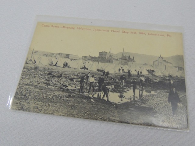 8 Vintage Antique 1889 Johnstown Flood Postcard Photographs w/ Sleeves
