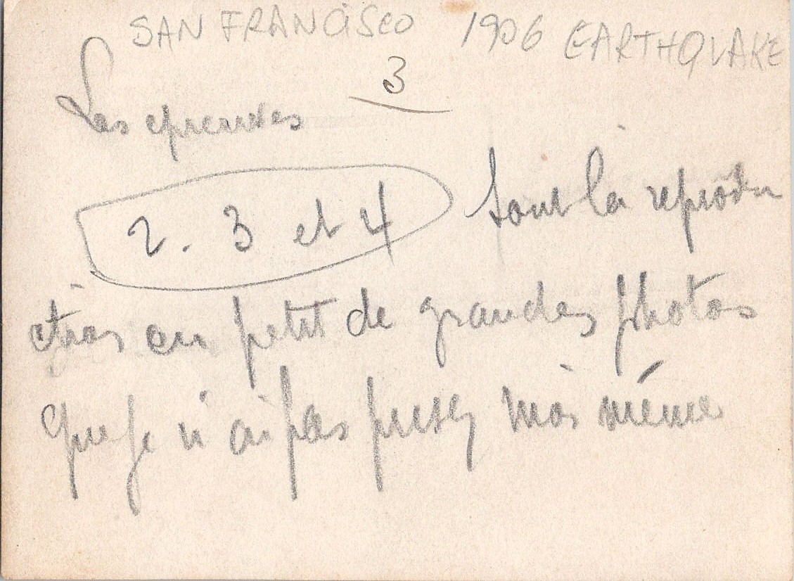 ee Not a postcard San Francisco 1906 Earthquake original real photo