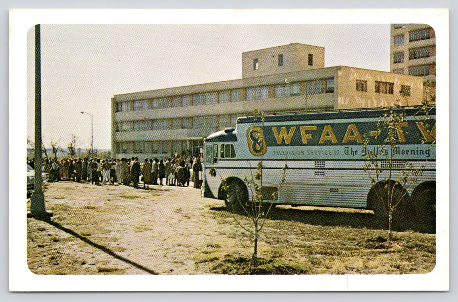 WFAA TV Unit JFK Assassination Parkland Hospital Dallas TX Texas Postcard