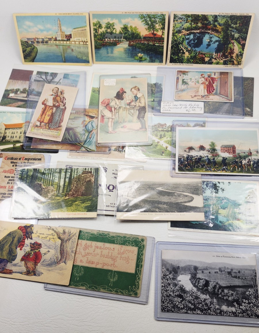 Lot of 32 Vintage Postcards Early 1900s