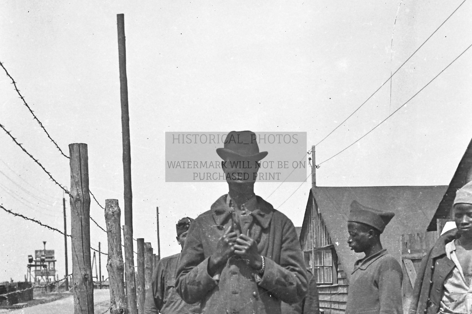 AFRICAN AMERICAN POWS STALAG I-B HOLENSTEIN WWII 1944 4X6 POSTCARD PHOTO