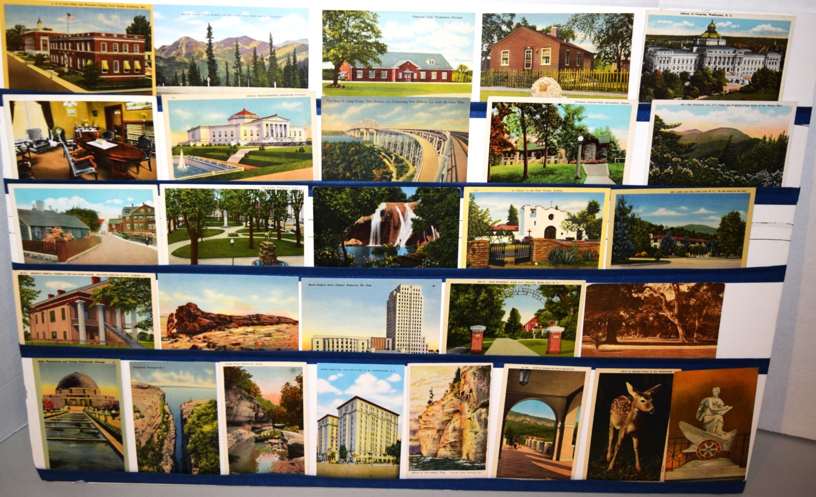 100 POSTCARDS LINEN & WHITE BORDER-UNUSED/UNPOSTED SWEEPSTAKES & NEW COLLECTORS