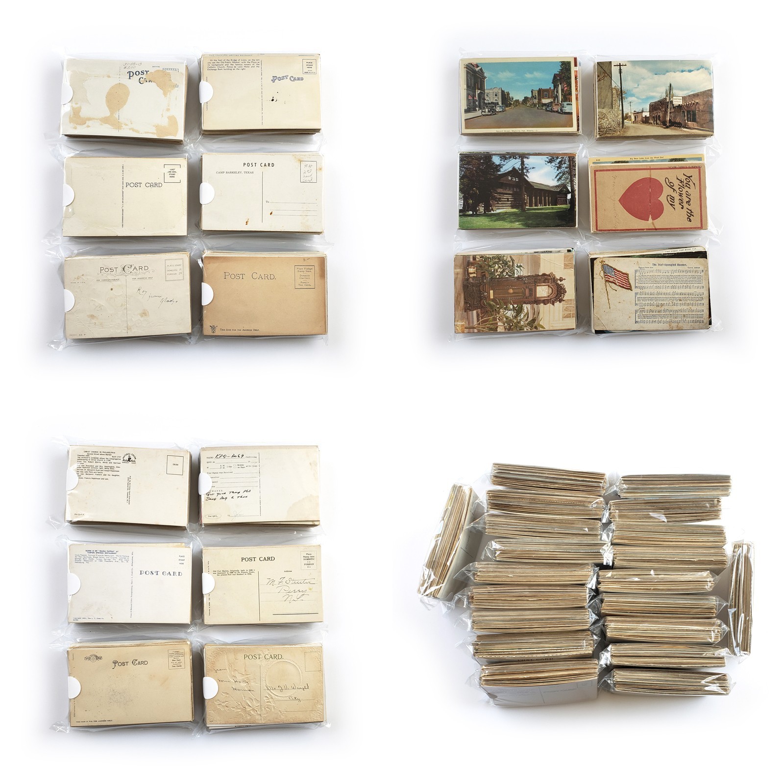75 Damaged Postcards Lot – Junk Journal Decoupage Unposted Vintage Craft Project