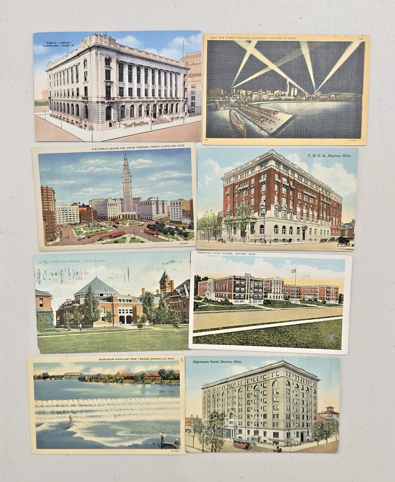 Lot Of 50 Vintage Postcards Ohio and Virginia Some In Protective Sleeves