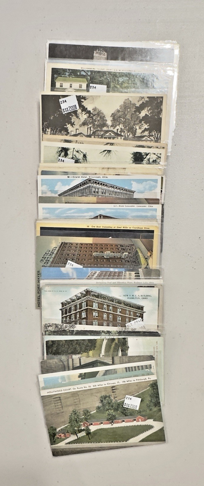 Lot Of 50 Vintage Postcards Ohio and Virginia Some In Protective Sleeves