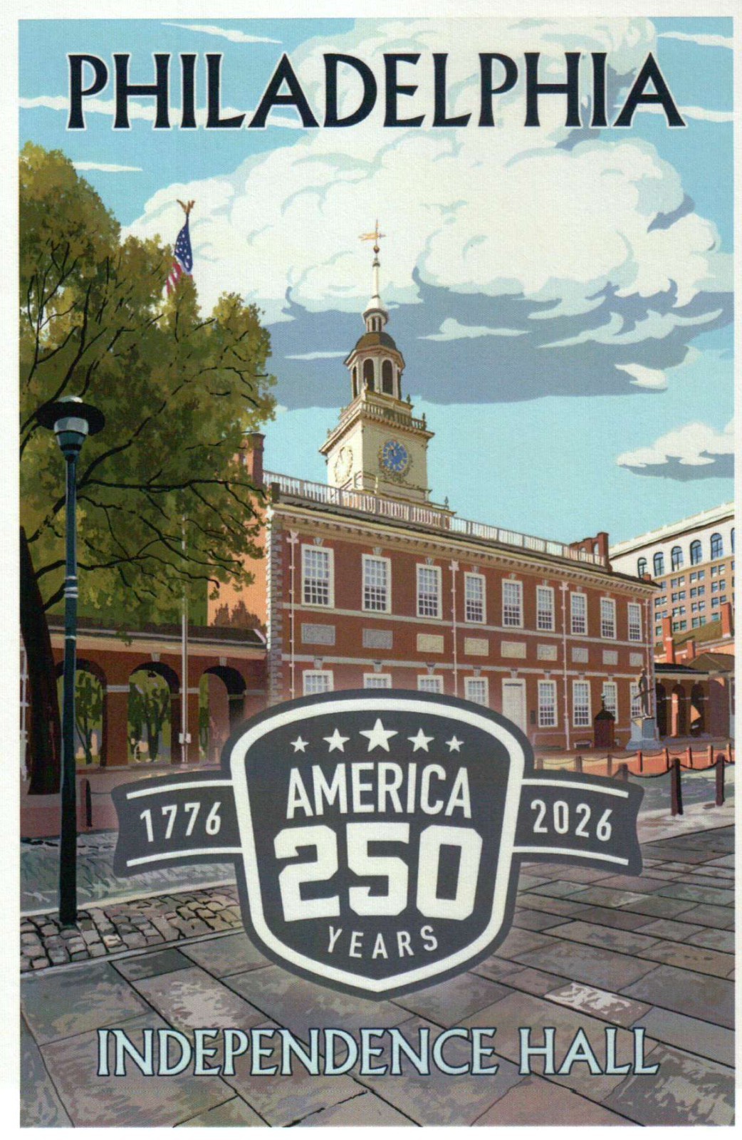 Independence Hall Philadelphia PA America 250 Years 1776 – 2026, Modern Postcard