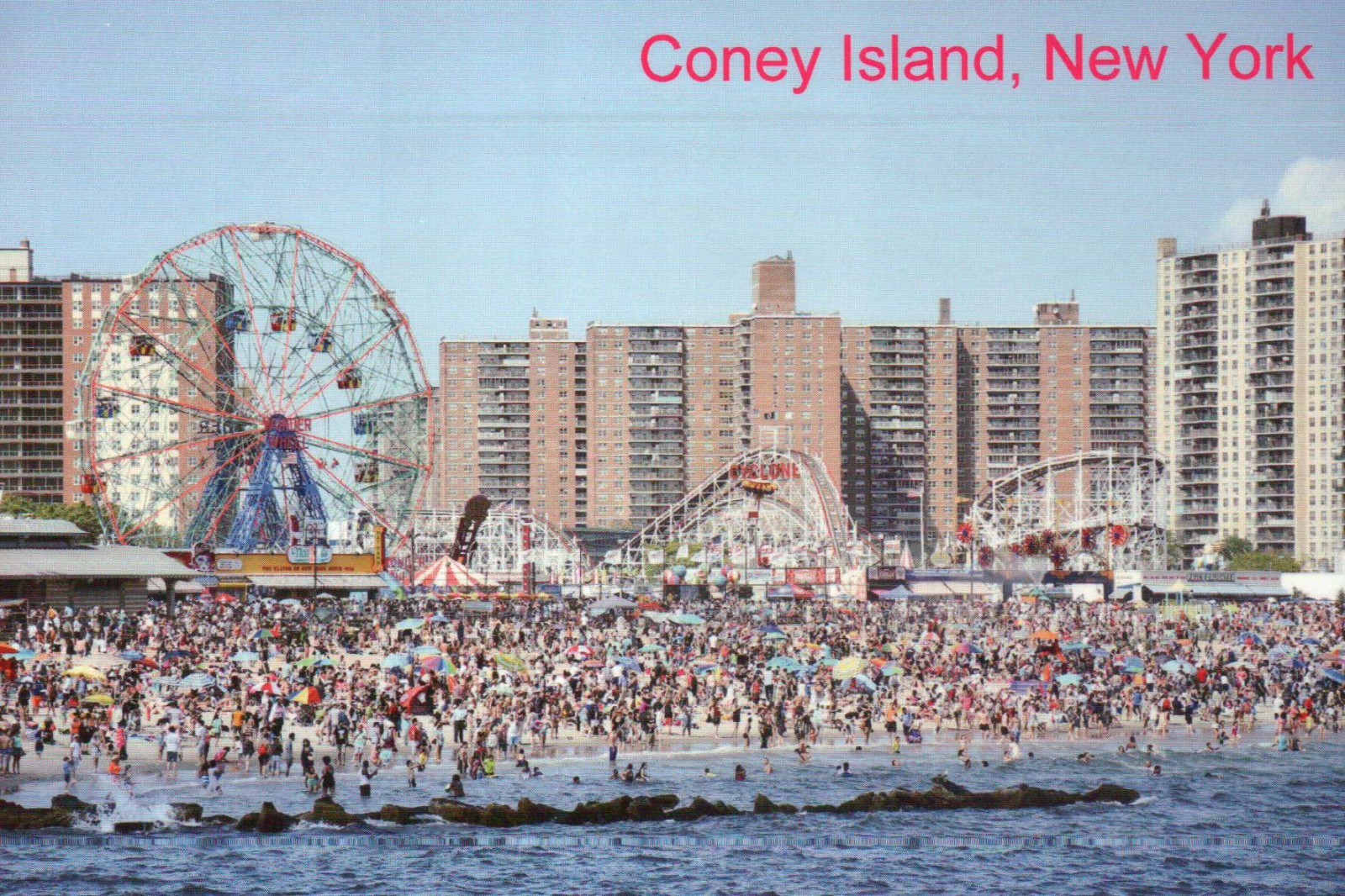 Coney Island Beach & Amusement Parks from Pier Brooklyn New York City – Postcard