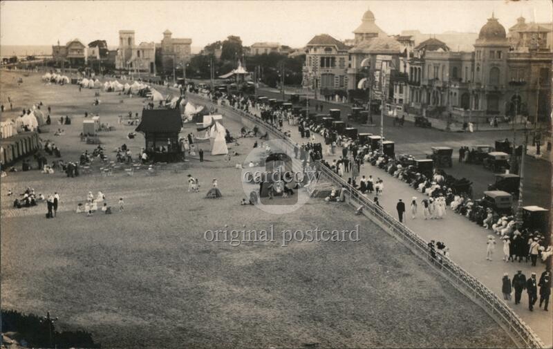 Montevideo, Uruguay Birds-Eye View, Pocitos Original Vintage Real Photo RPPC