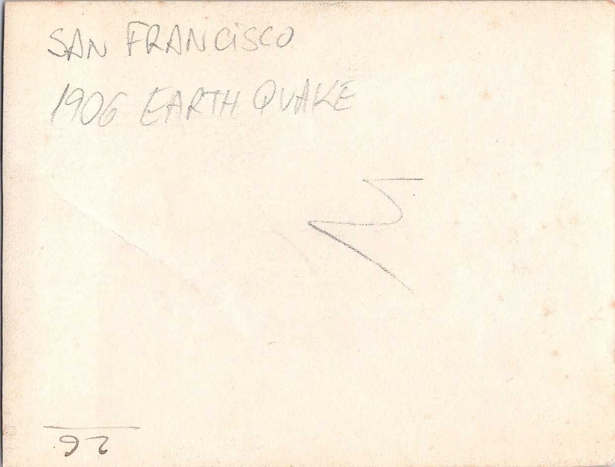 hh Not a postcard San Francisco 1906 Earthquake original real photo