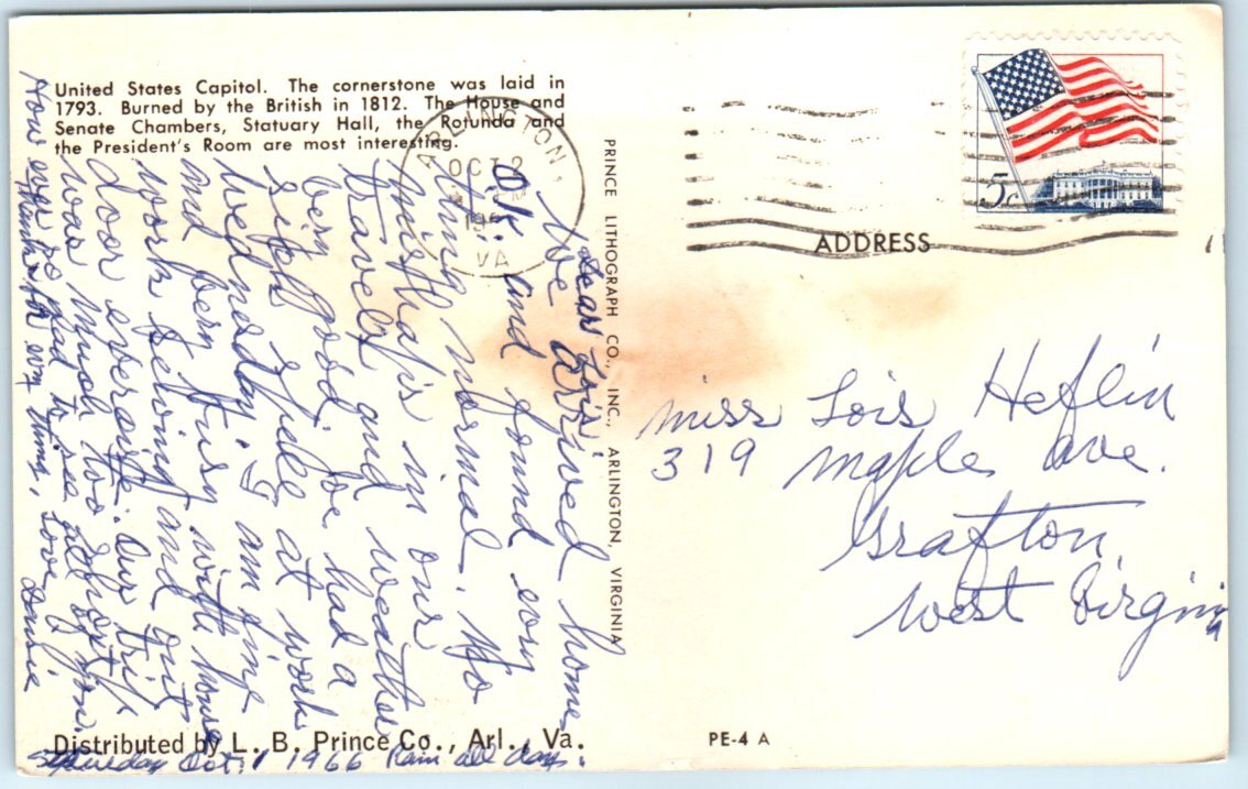 Postcard – The United States Capitol – Washington, D. C.