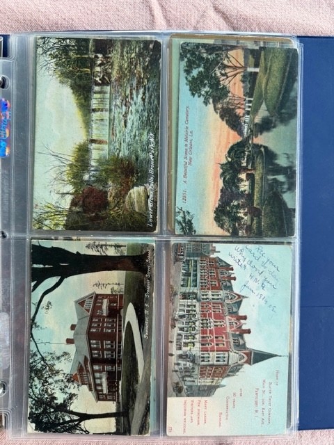 58 Postcards 1906-1940s in Plastic Sleeves. Some unused