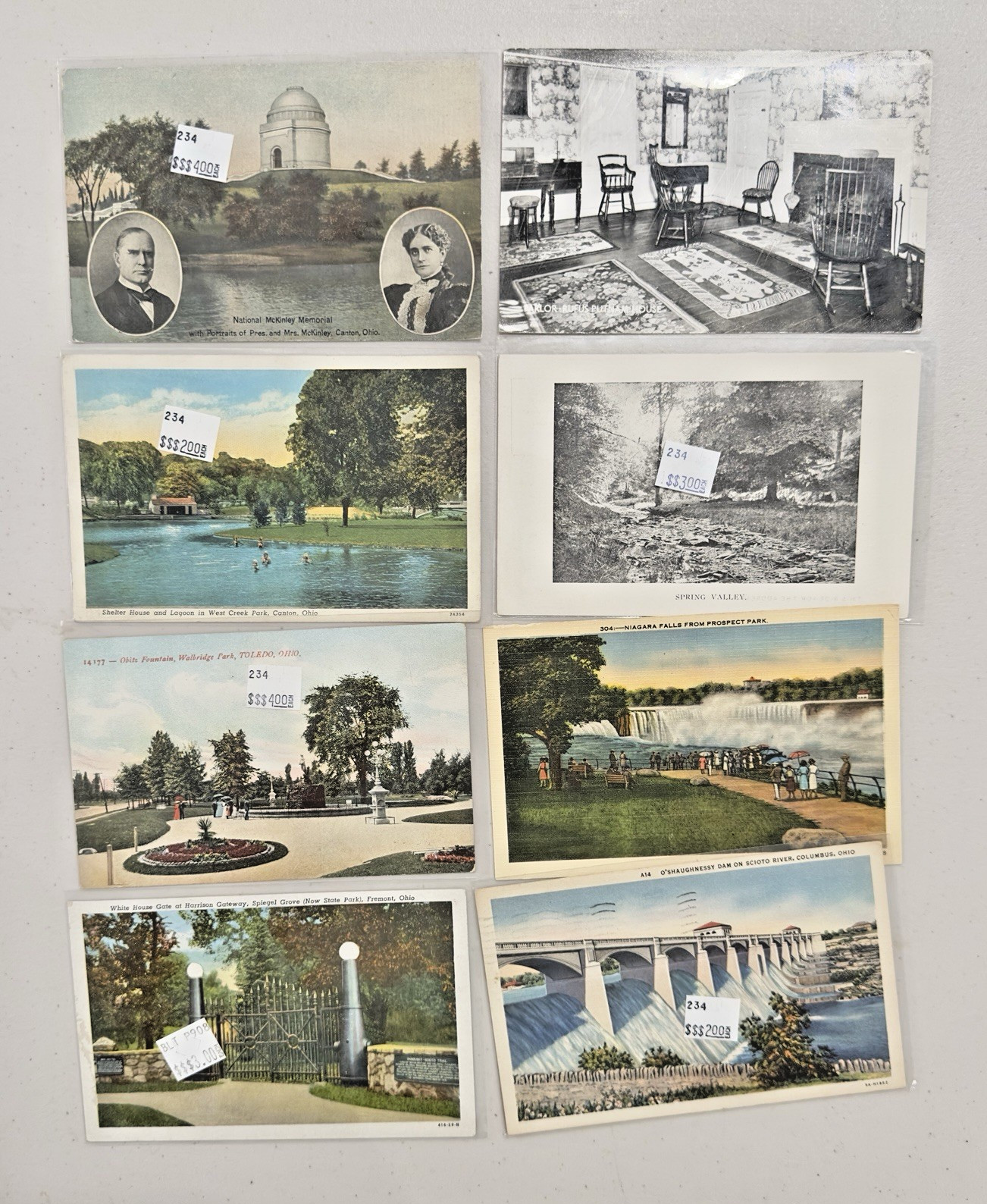 Lot Of 50 Vintage Postcards Ohio and Virginia Some In Protective Sleeves