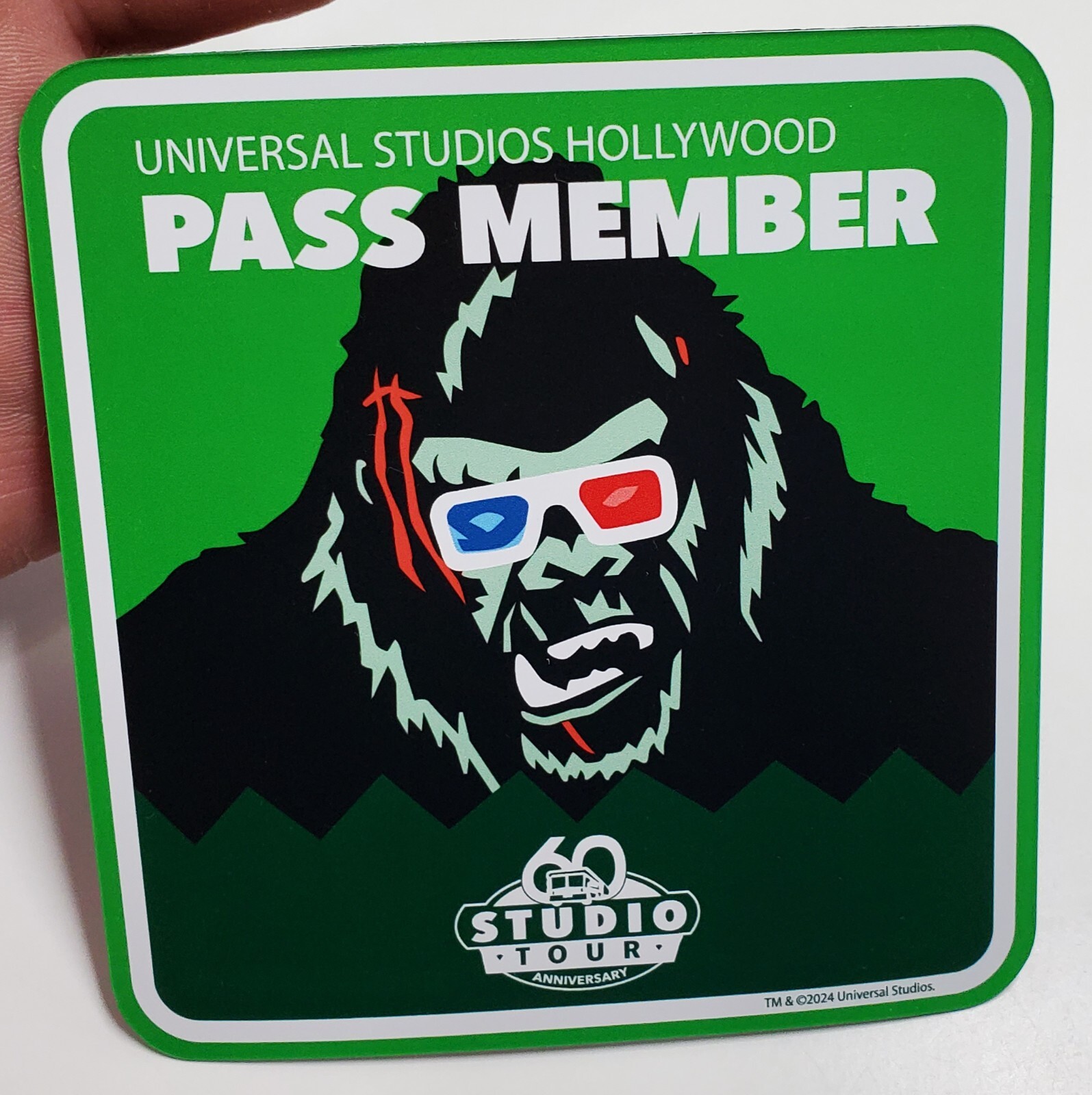 New! 2024 UOAP Universal Passholder King Kong Magnet (Aftermarket)