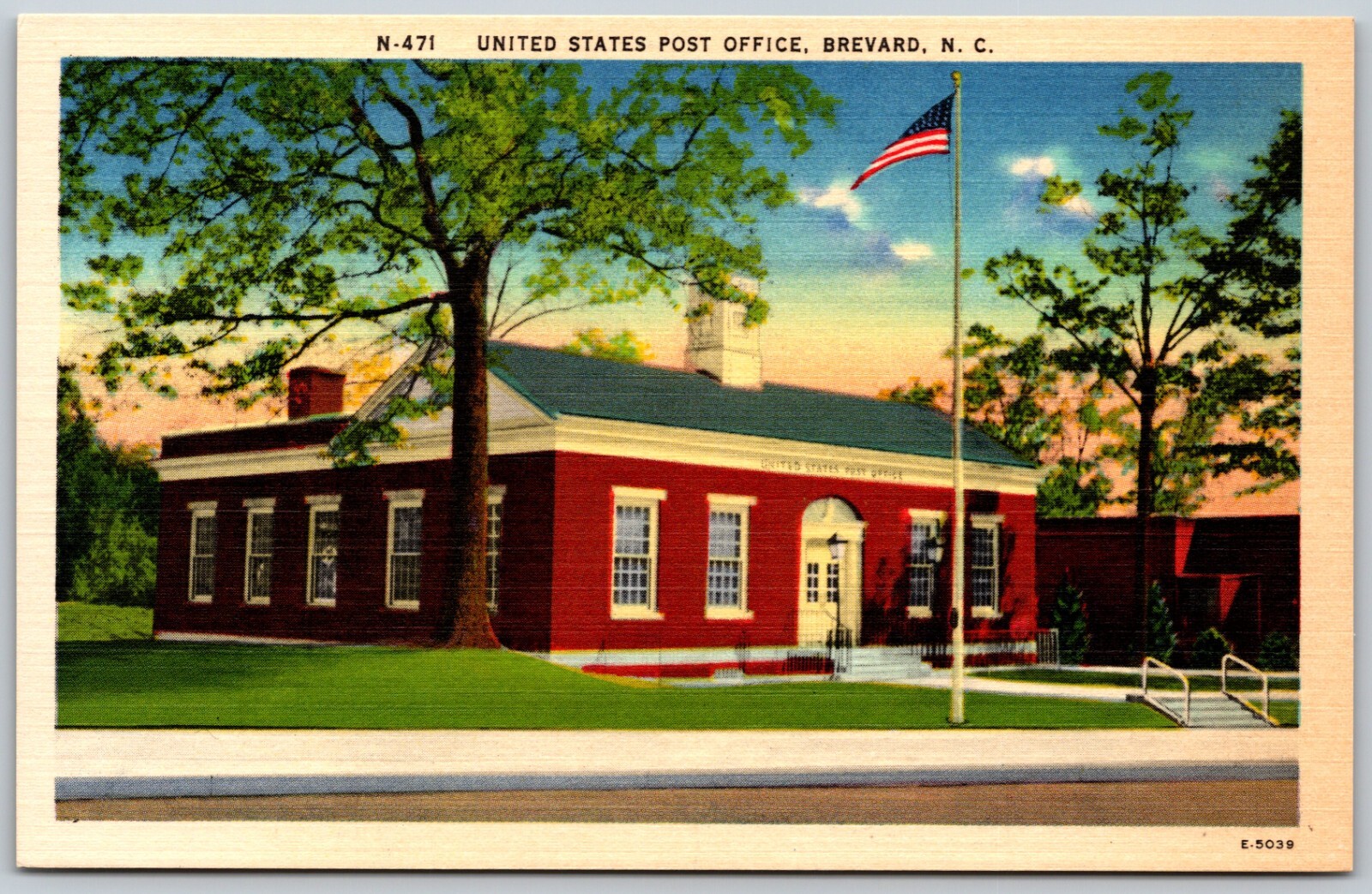 United States Post Office BREVARD North Carolina NC VINTAGE Postcard