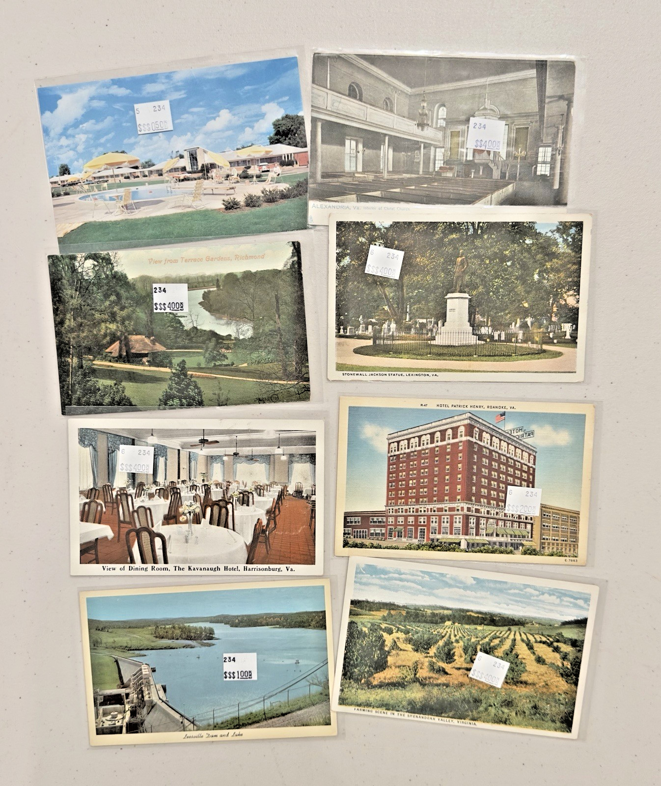 Lot Of 50 Vintage Postcards Ohio and Virginia Some In Protective Sleeves
