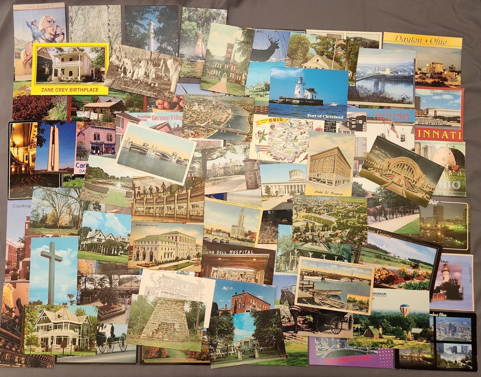 Lot of 75 OHIO Postcard Wildlife Nature Cities Landmark 1930’s -2000’s Mix