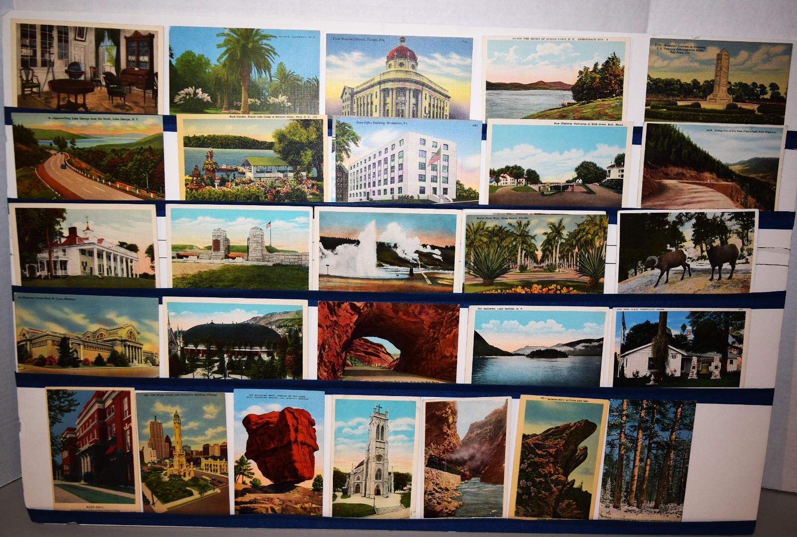 100 POSTCARDS LINEN & WHITE BORDER-UNUSED/UNPOSTED SWEEPSTAKES & NEW COLLECTORS