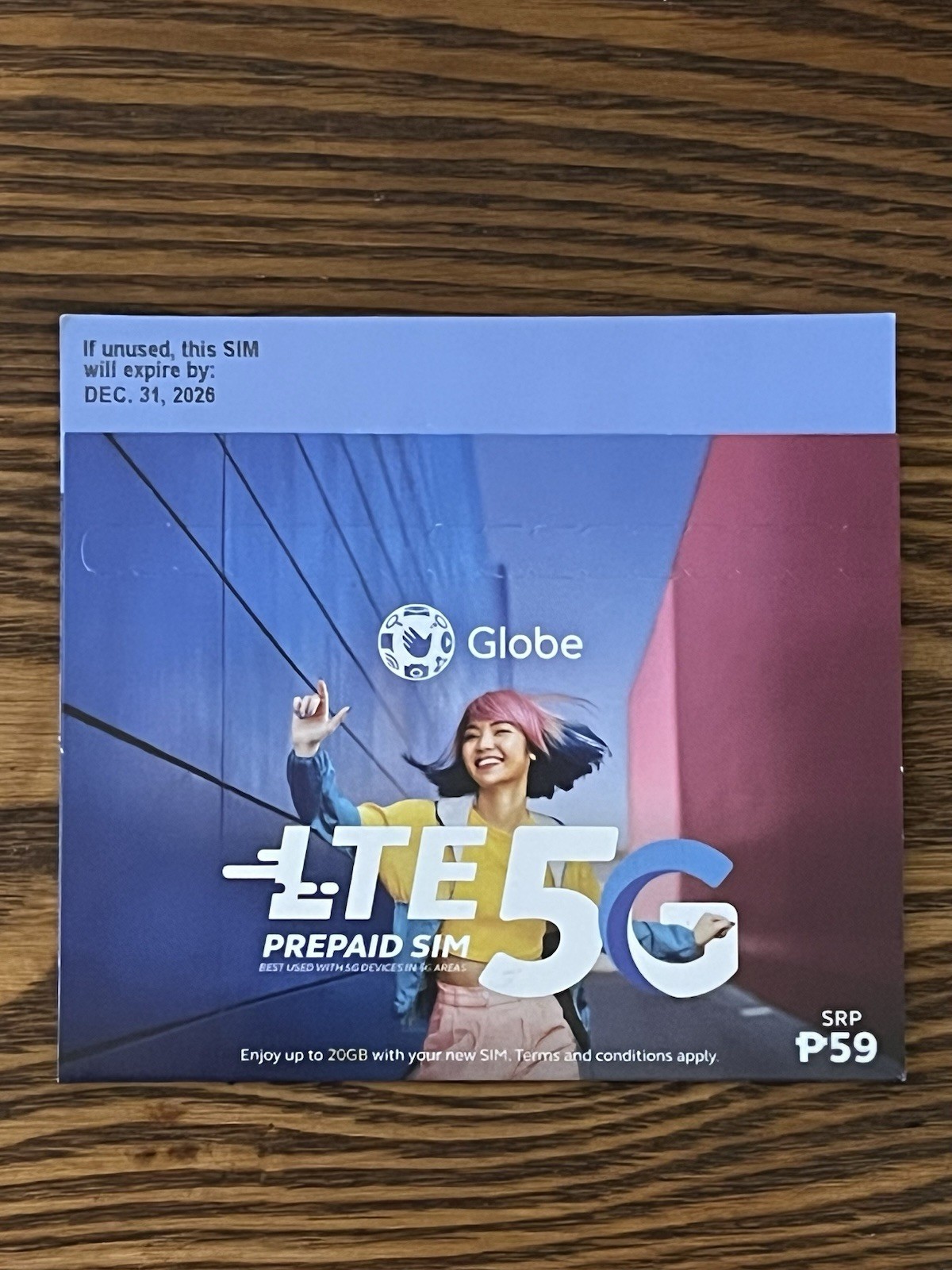 Philippines GLOBE 5G Prepaid Roaming SIM Card LTE Tri-Cut SHIP from USA.