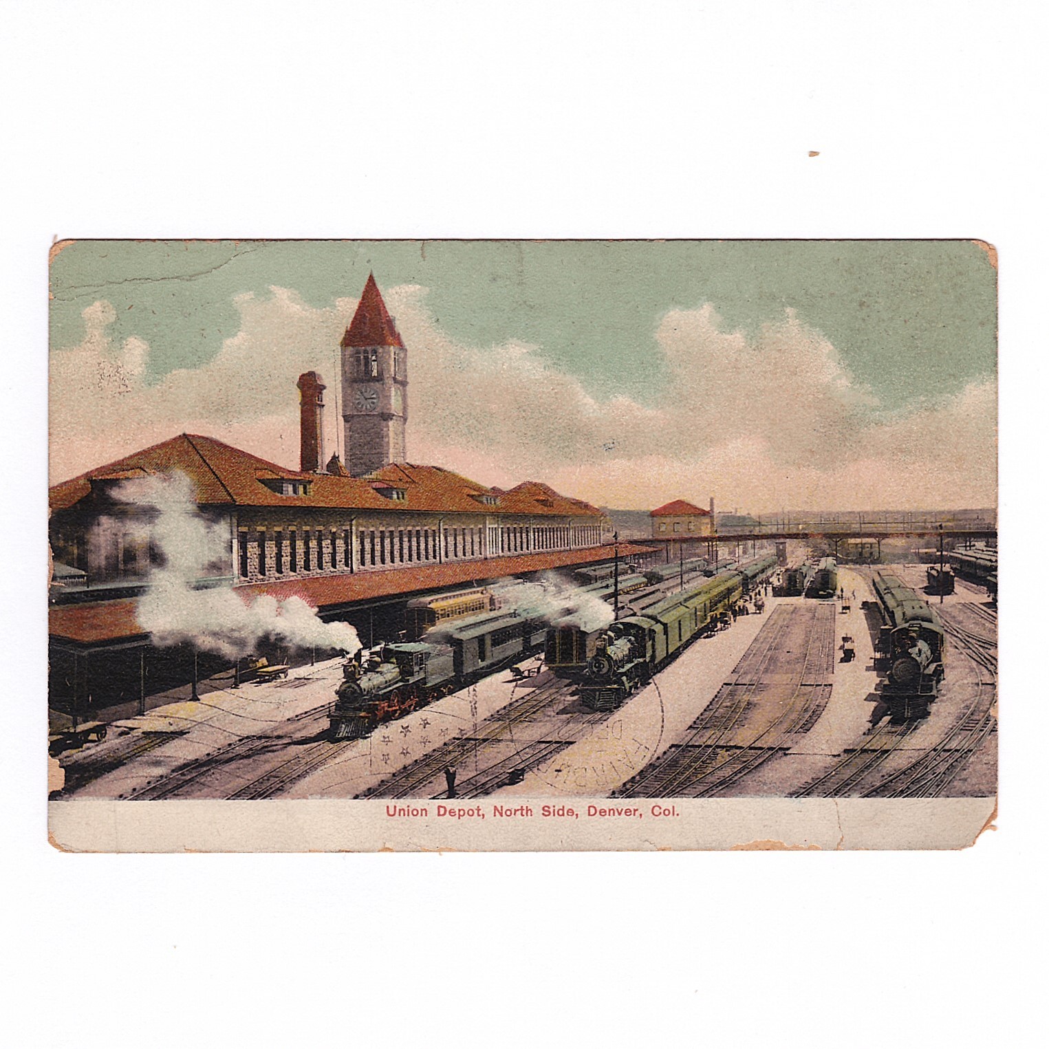 Lot of 18 Vintage Railroad Train Postcards 1907 to 1910 Train Station Depot