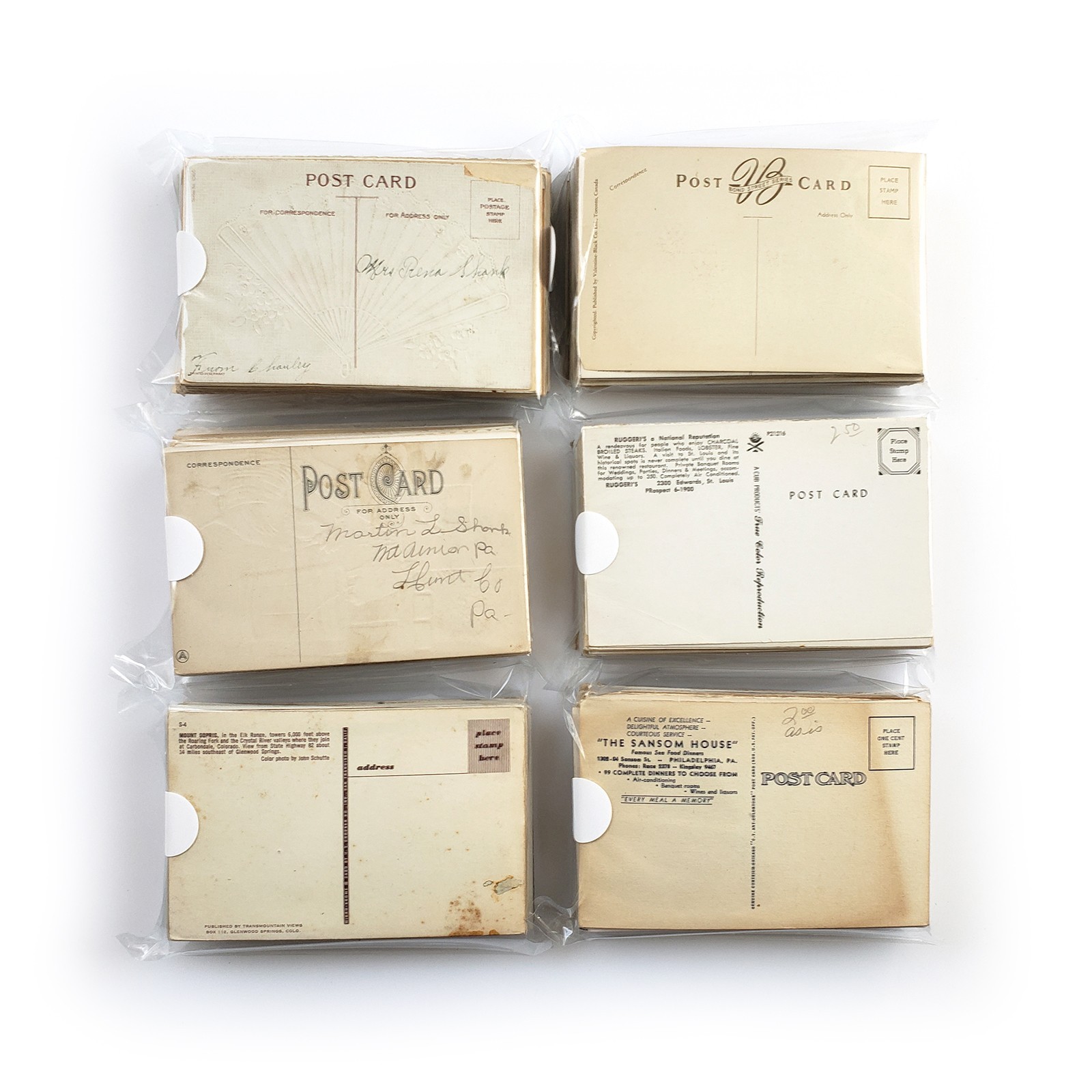 75 Damaged Postcards Lot – Junk Journal Decoupage Unposted Vintage Craft Project