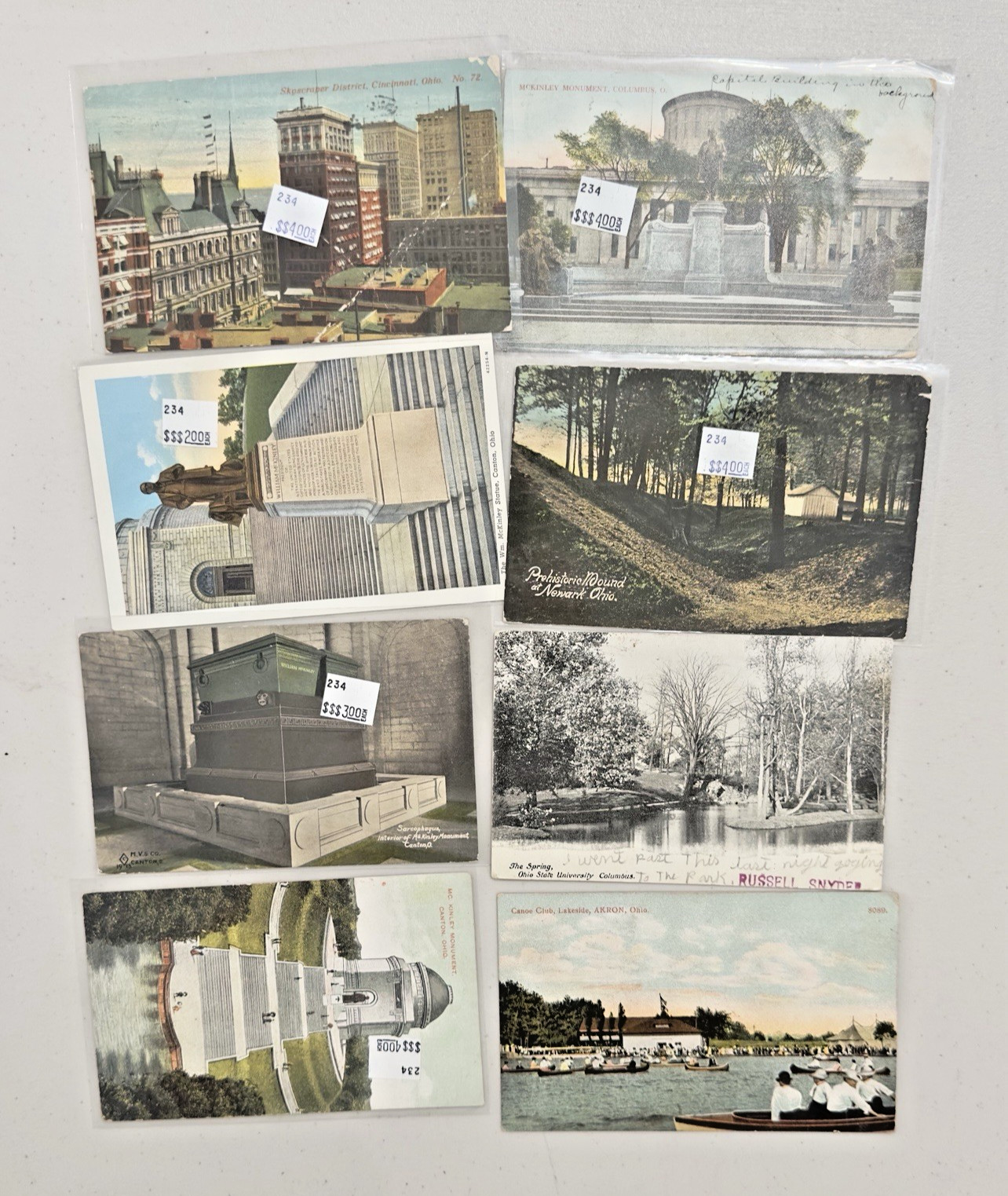 Lot Of 50 Vintage Postcards Ohio and Virginia Some In Protective Sleeves