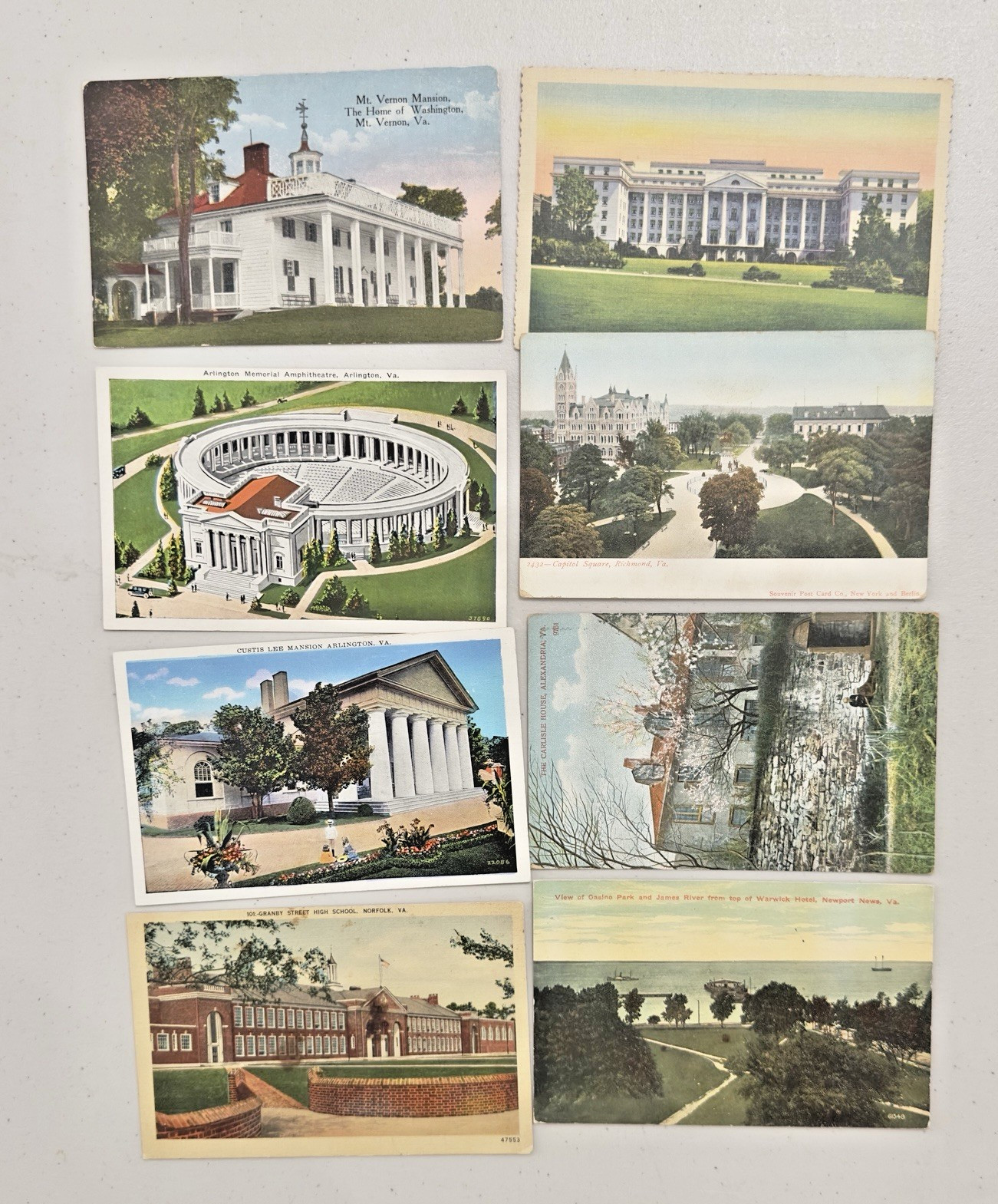 Lot Of 50 Vintage Postcards Ohio and Virginia Some In Protective Sleeves