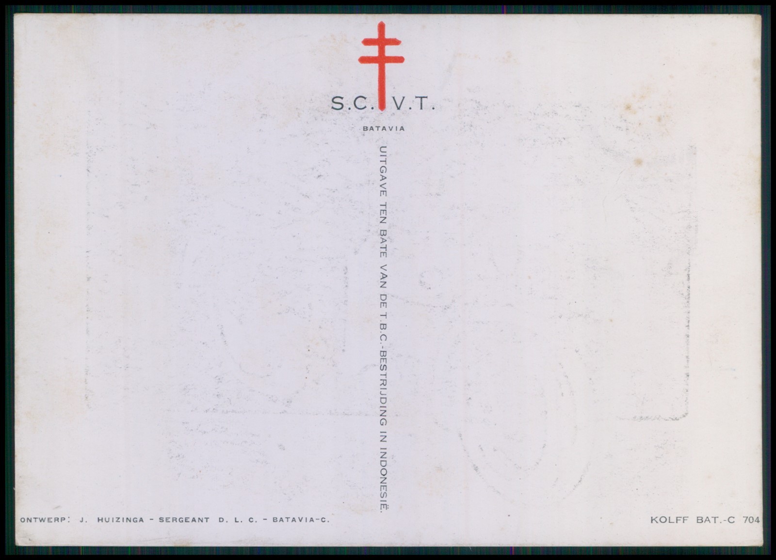 ff Tuberculosis control Indonesia WWII ww2 war anti nazi original 1945 postcard