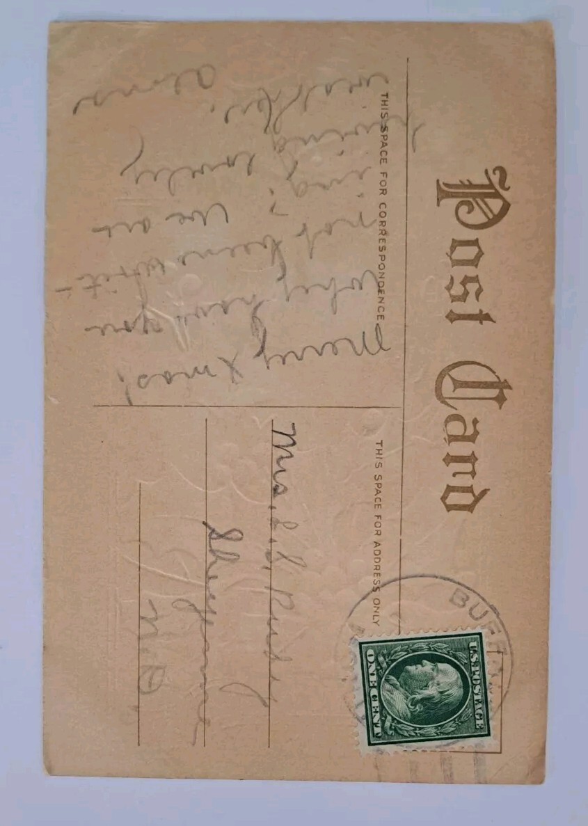Postcard c1910 Divided Back Peace On Earth Christmas Card Posted
