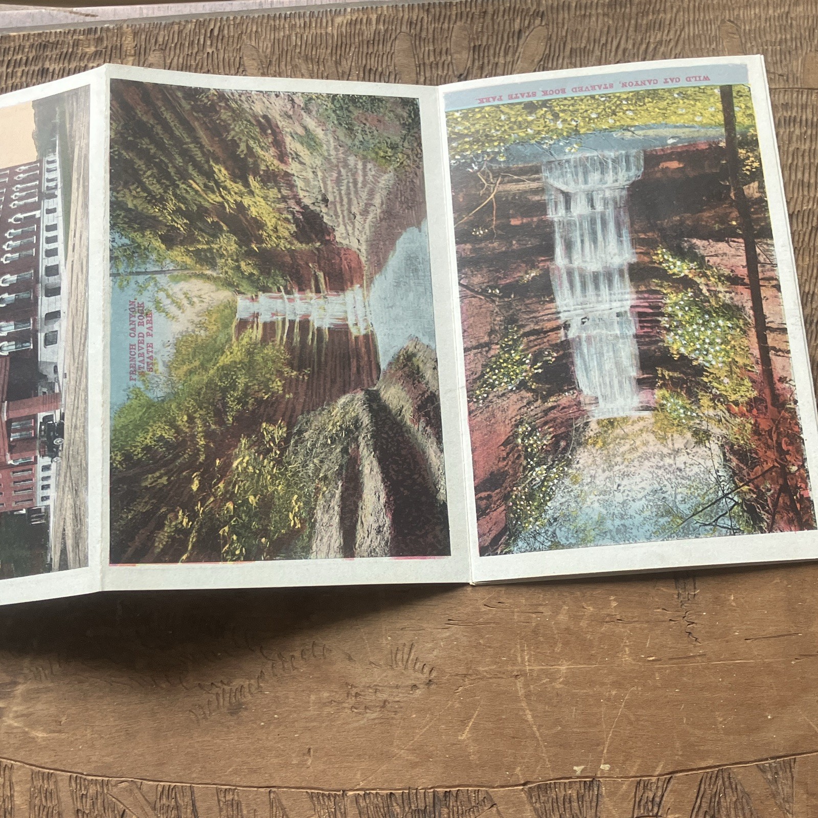 Vintage 30s-40s Fold-Out Souvenir Folder Indian Days at starved Rock 11 set