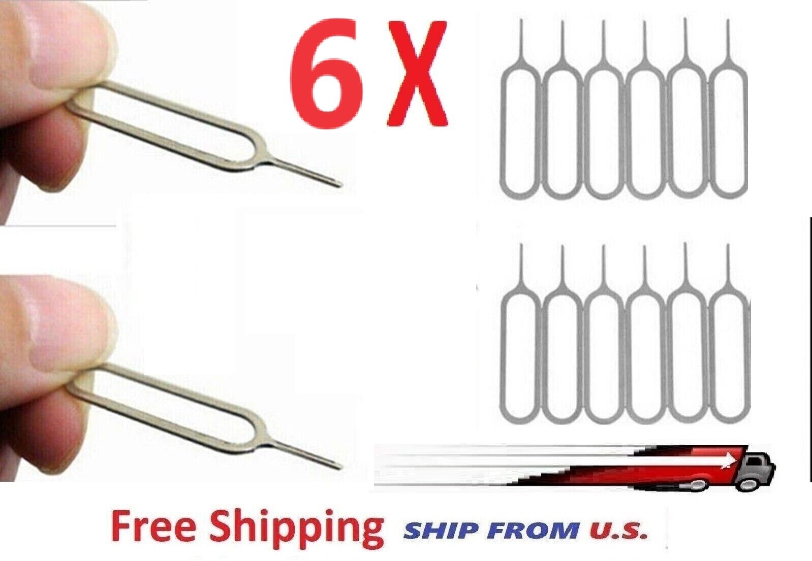SHIPS FROM USA!!! 6X Sim Card Ejector Eject Pin Key Tool for iPhone Android