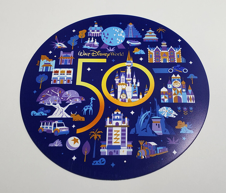 Walt Disney World 50th Anniversary Most Magical Celebration 5″ BIG round magnet