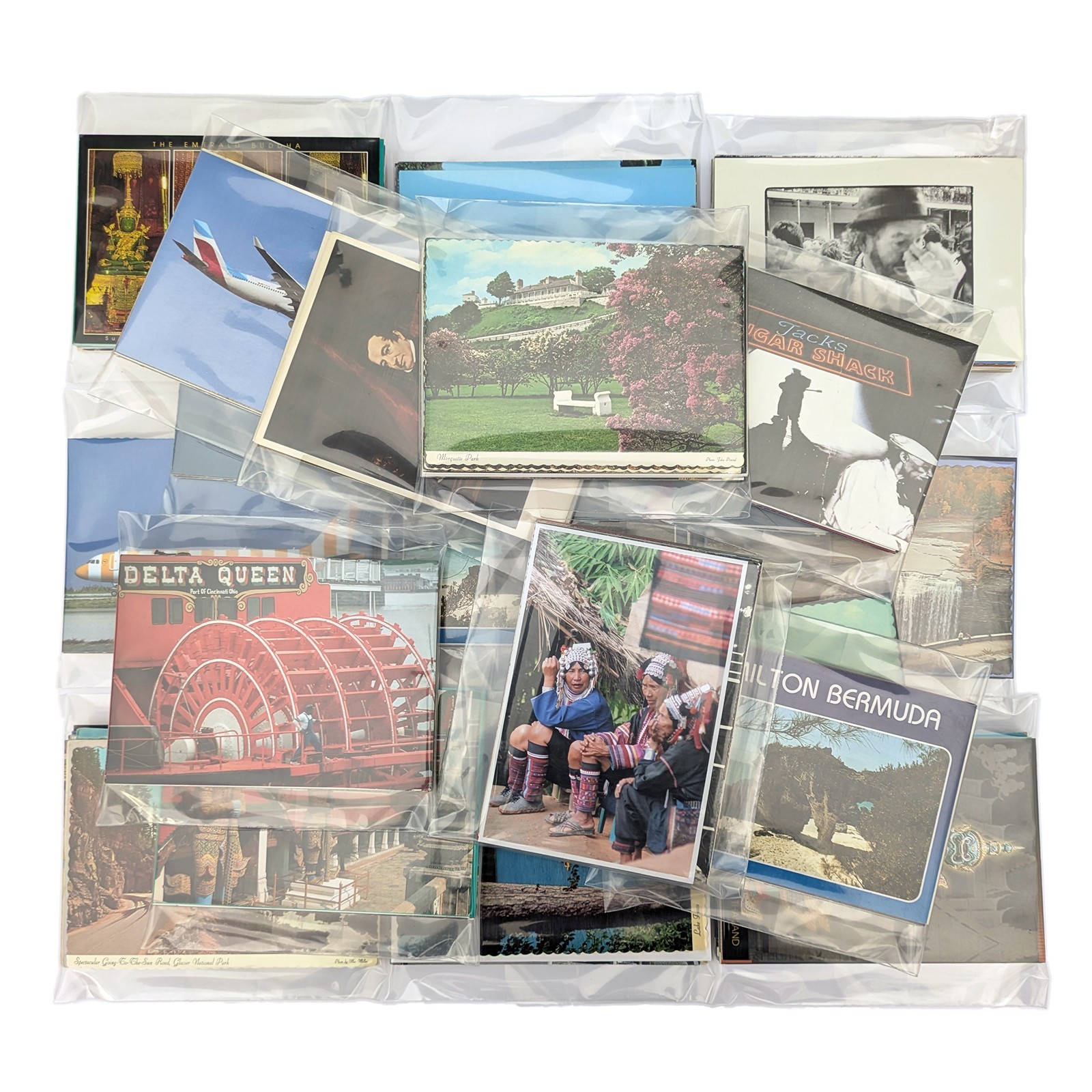 25 Unused 4×6 Postcards Lot – Unposted Bulk Continental – Blank Old Vintage