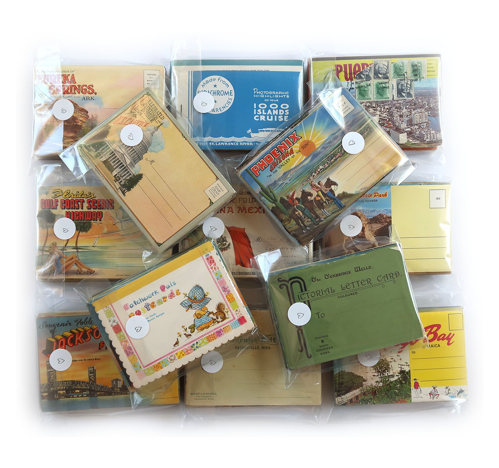 12 Vintage Souvenir Folders Lot – Postcard & Picture Books – Scenic Travel Views
