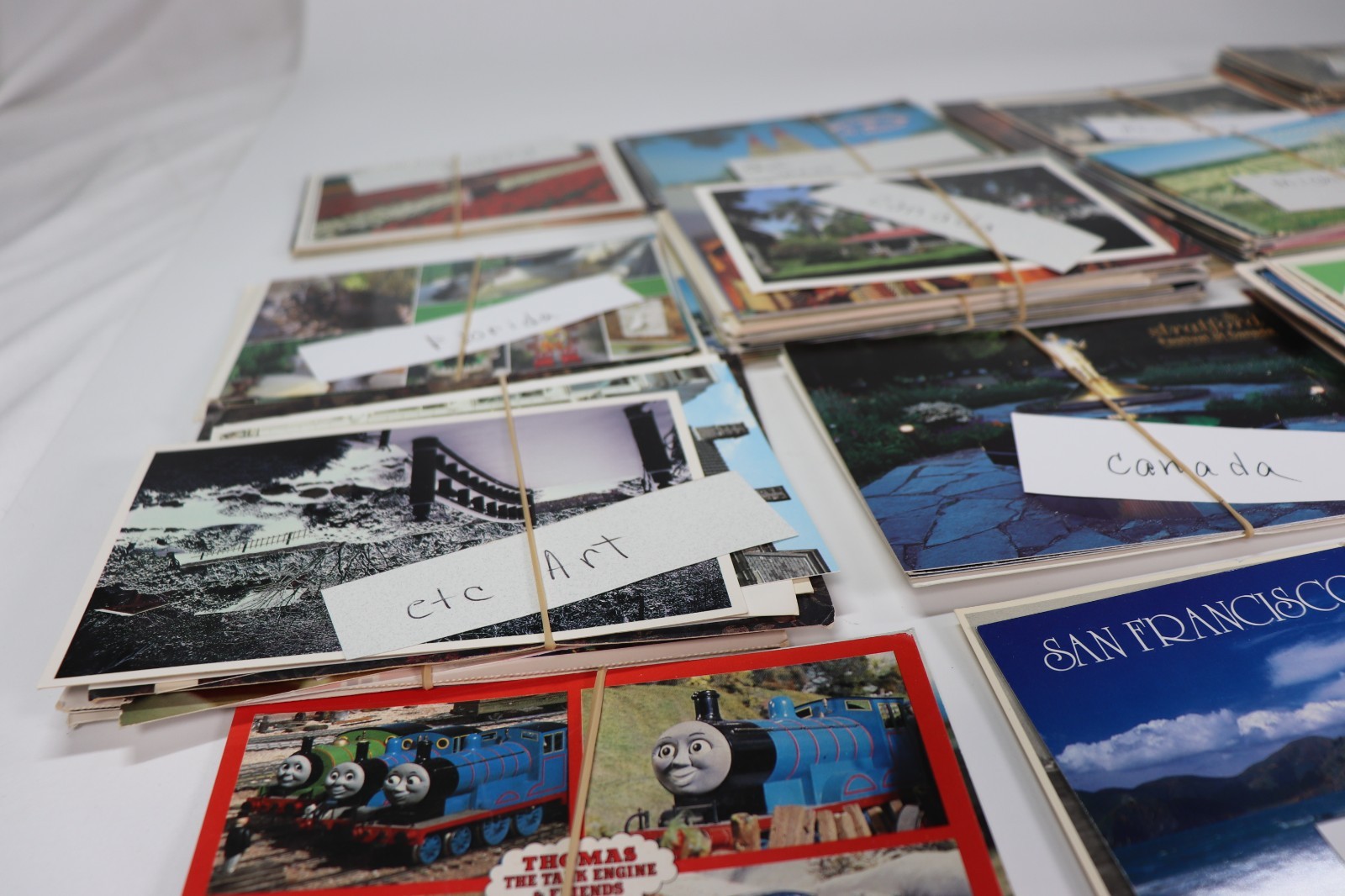 Huge VTG Postcard Collection Lot Hundreds USA Europe Travel Art i6
