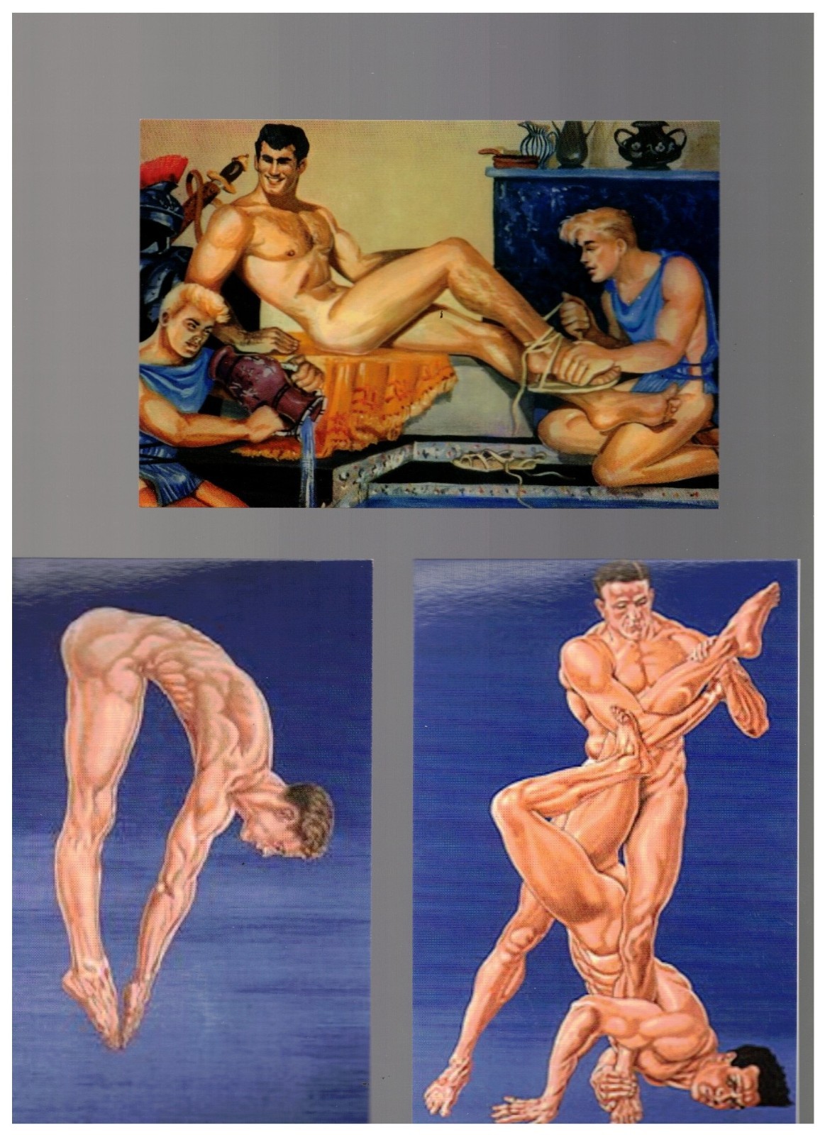 Lot / POSTCARD Prints / 3 items / Illustrations / Etienne / Hubert Stowitts
