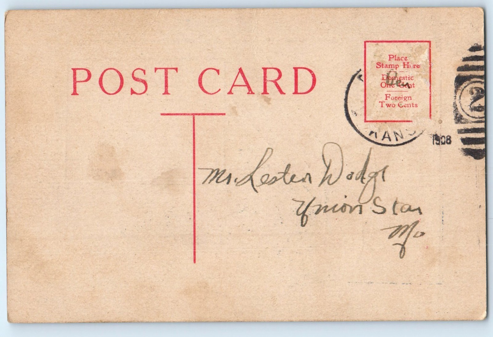 1908 Humor My Engagement Is Announced 30 Days In Jail Union Star MO Postcard