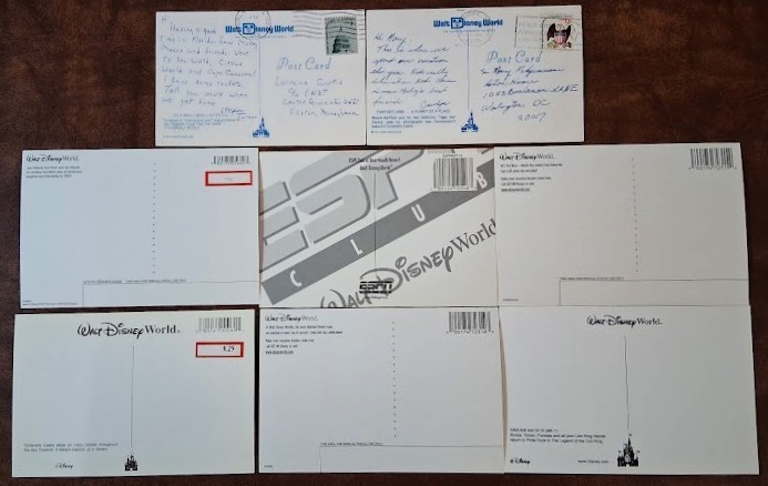 LOT of 35 AMUSEMENT PARK Postcards – WALT DISNEY WORLD / ANIMAL KINGDOM