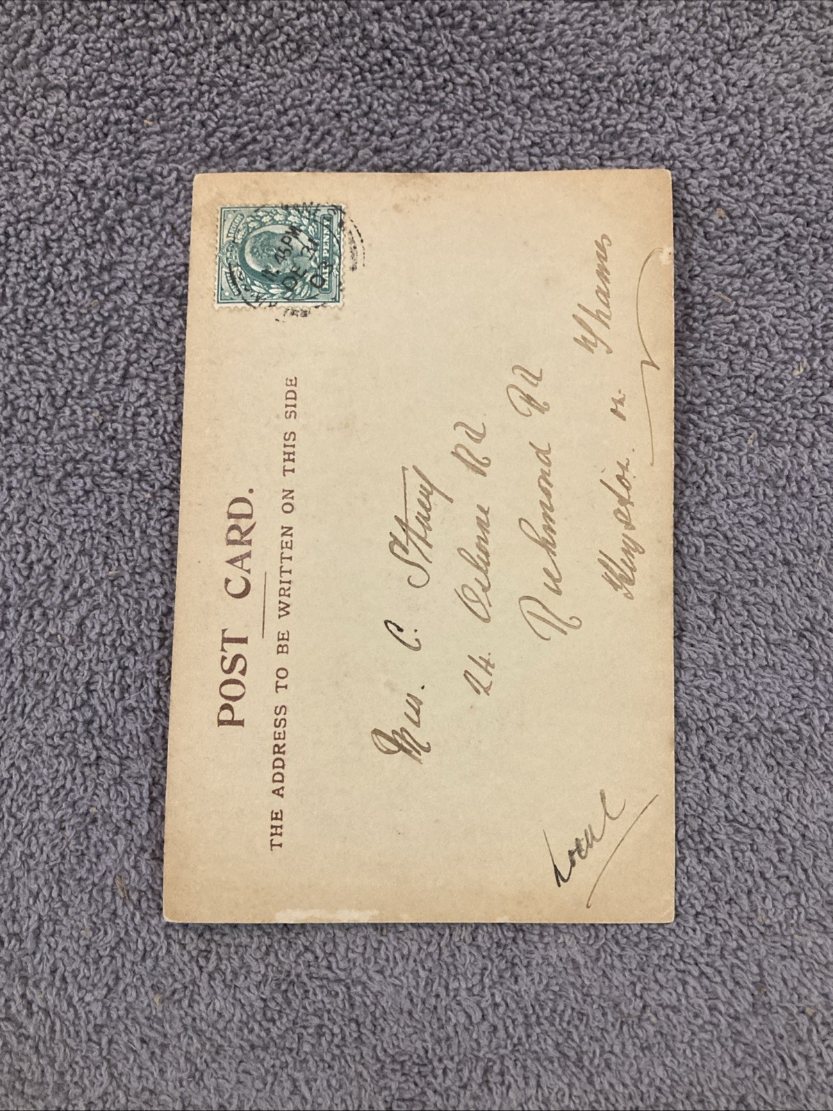 RPPC c1905 Creepy Mr Penley Postcard