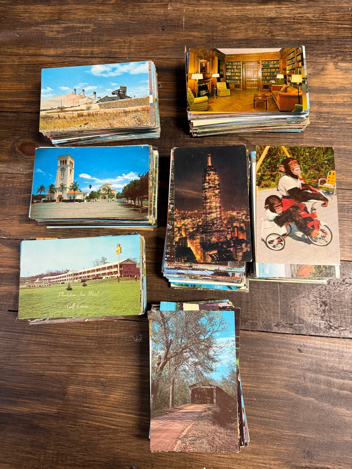 100 Vintage Chrome Postcards Mixed USA Collector Lot Original Standard Size
