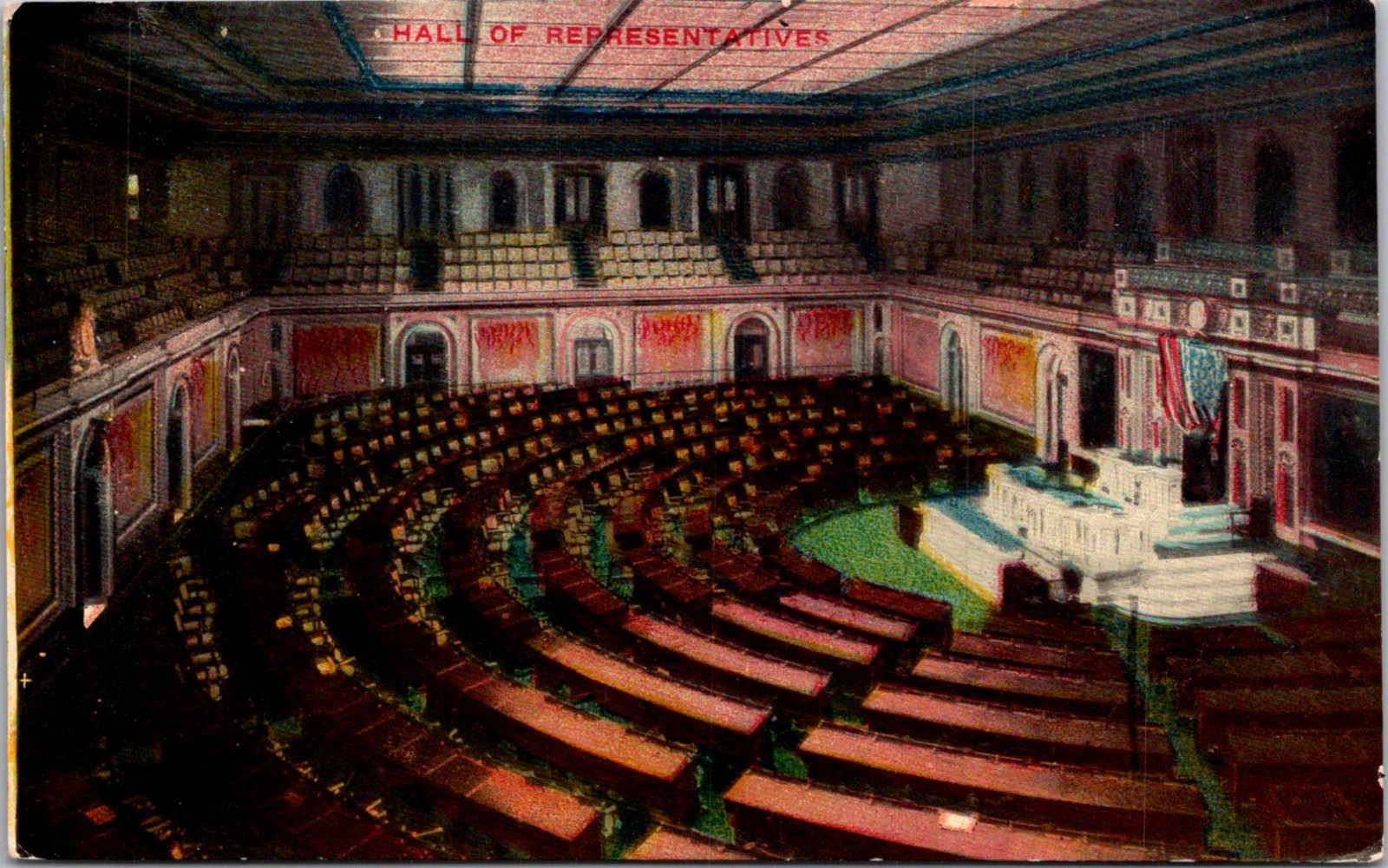 Antique DB Postcard United States Hall Of Representatives Washington DC c1900s