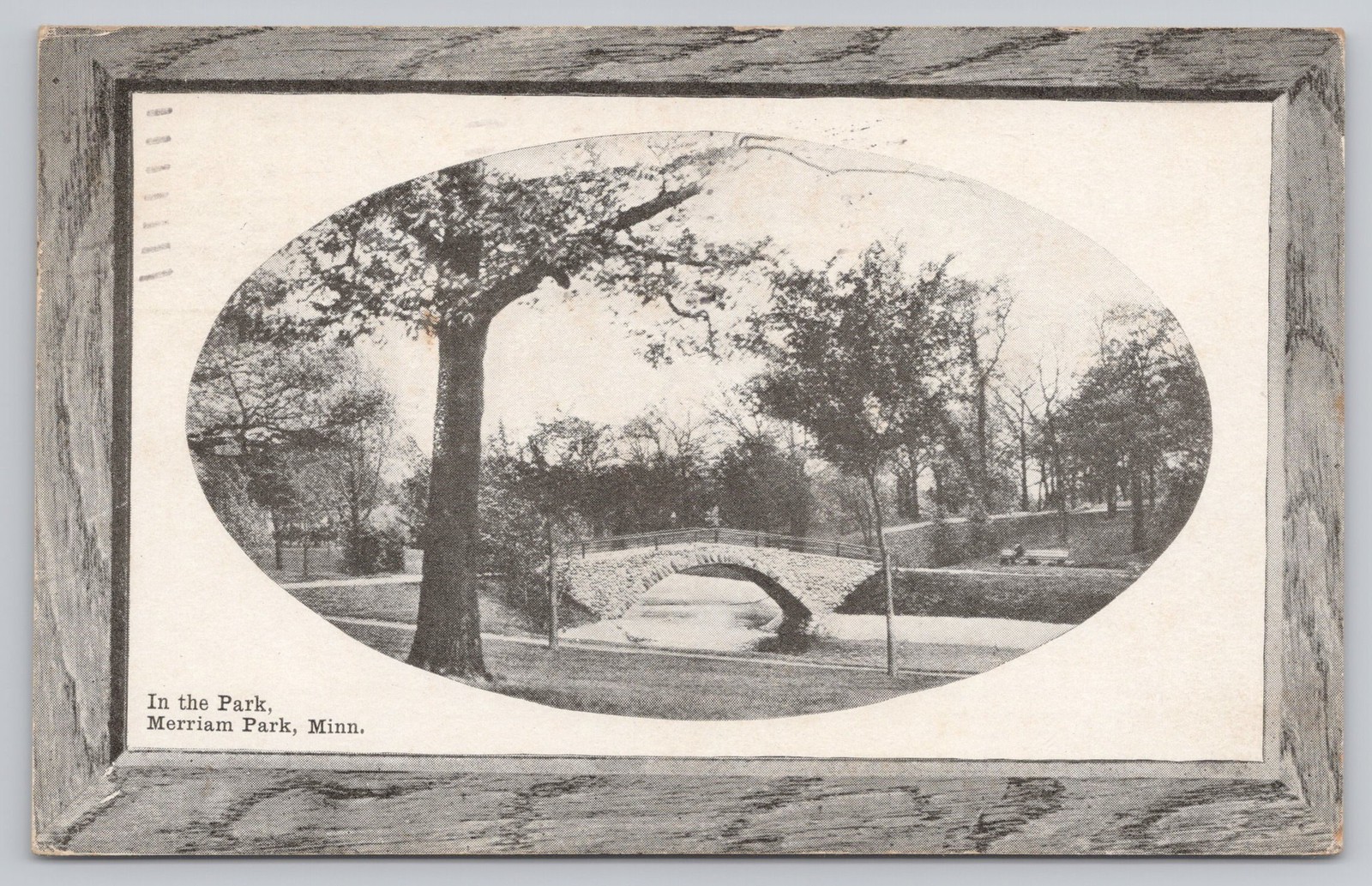 Merriam Park Bridge Minnesota 1910 Merry Christmas Postcard