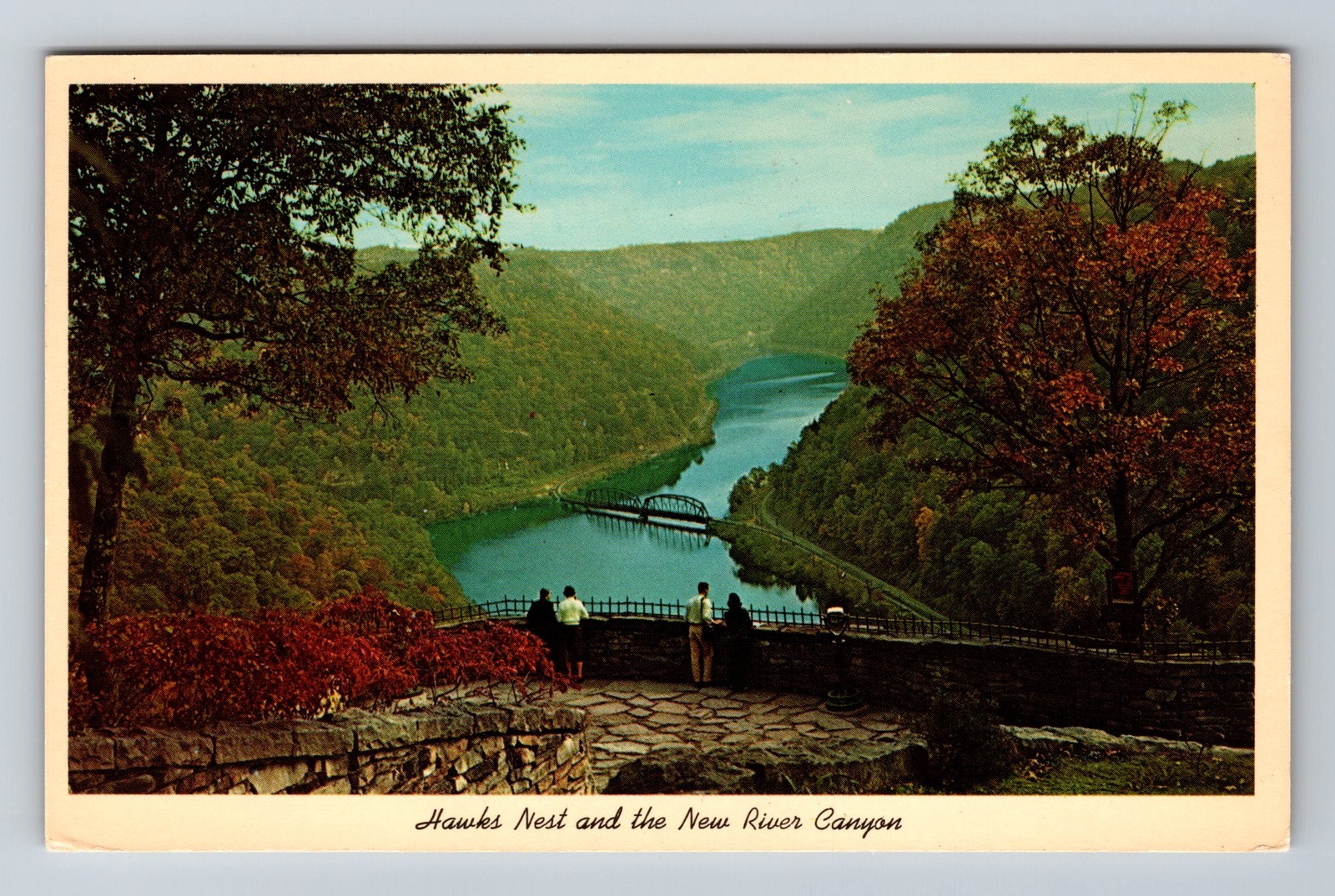 Ansted WV-West Virginia Hawk’s Nest New River Canyon Vintage c1967 Postcard