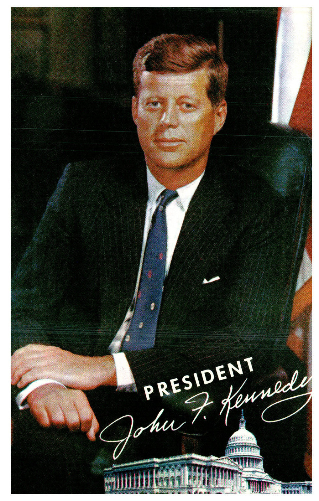 John F. Kennedy 35th President United States c.1960’s Vintage Chrome Postcard