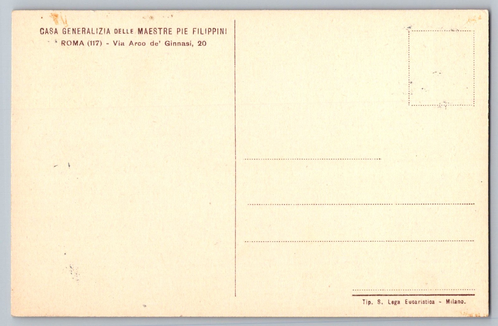 Postcard – Santa Lucia Vergine, Fondatrice Delle Maestre Pie Filippini
