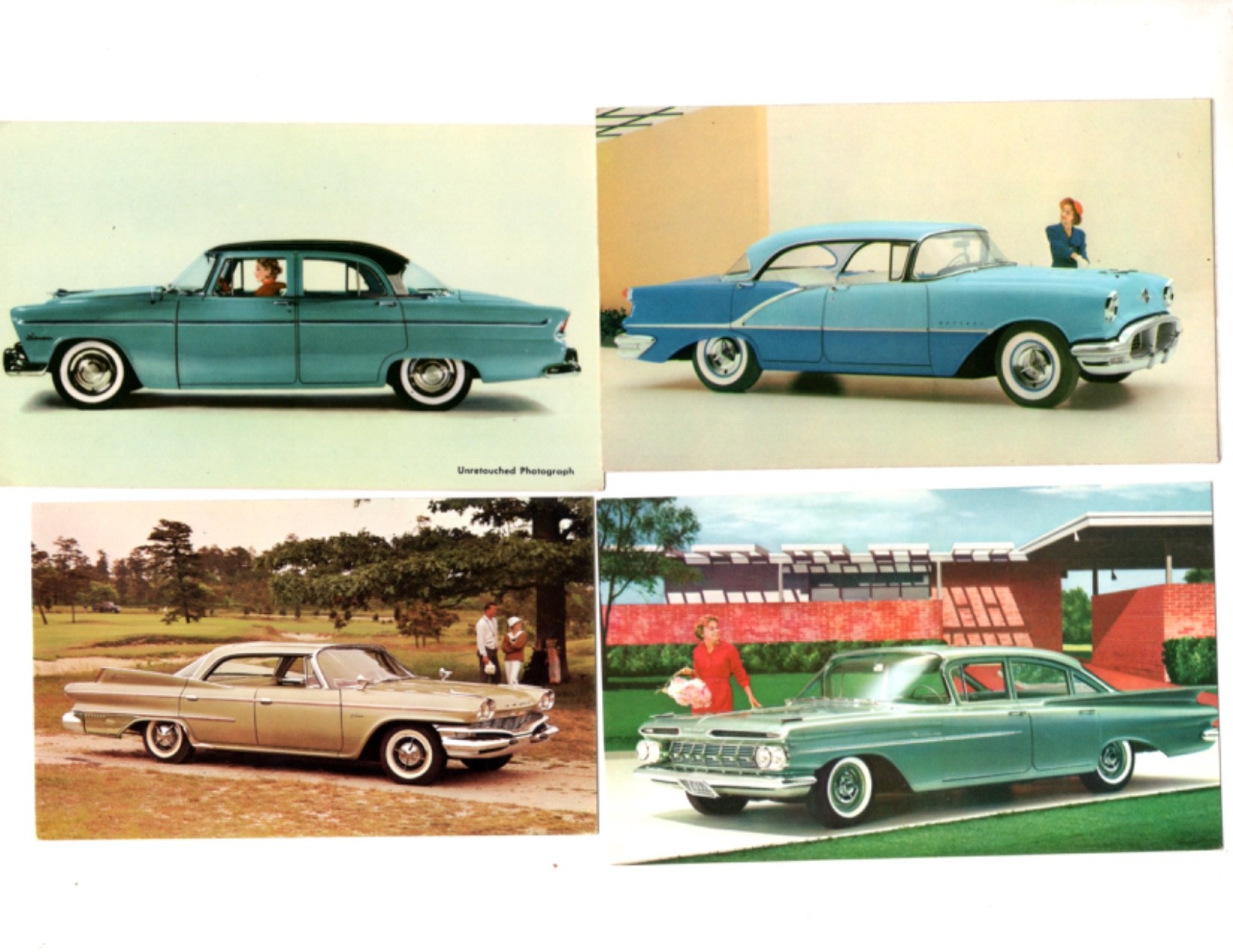 ANTIQUE AUTO, 1950’s, LOT OF 36 VINTAGE POSTCARDS (BL117)