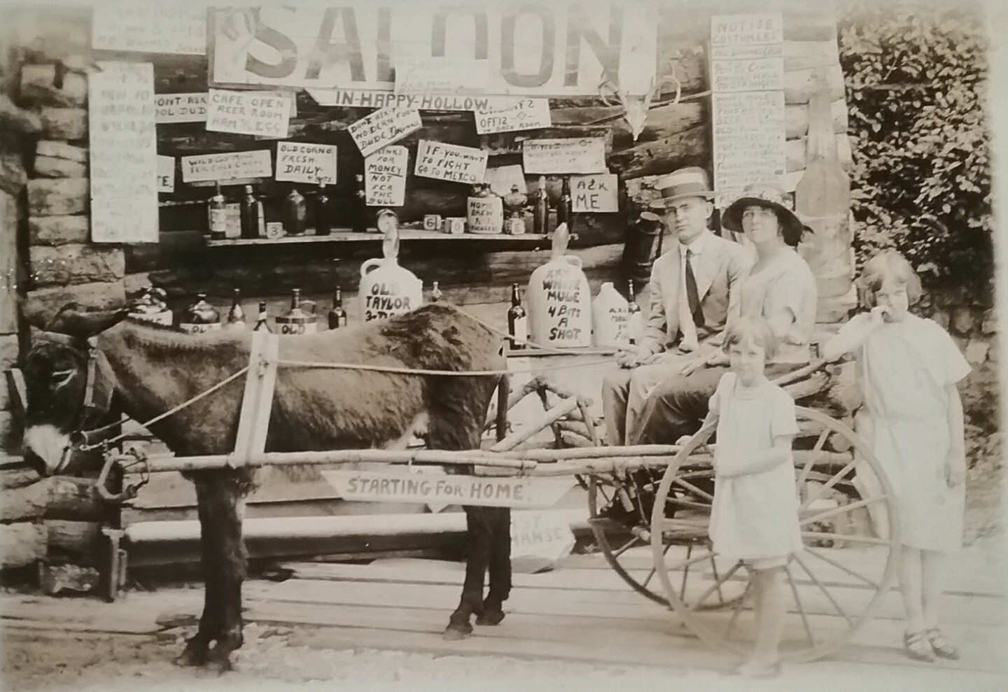 RPPC HOT SPRINGS AR McLeod’s Amusement Park Happy Hollow Saloon Postcard 1904-18