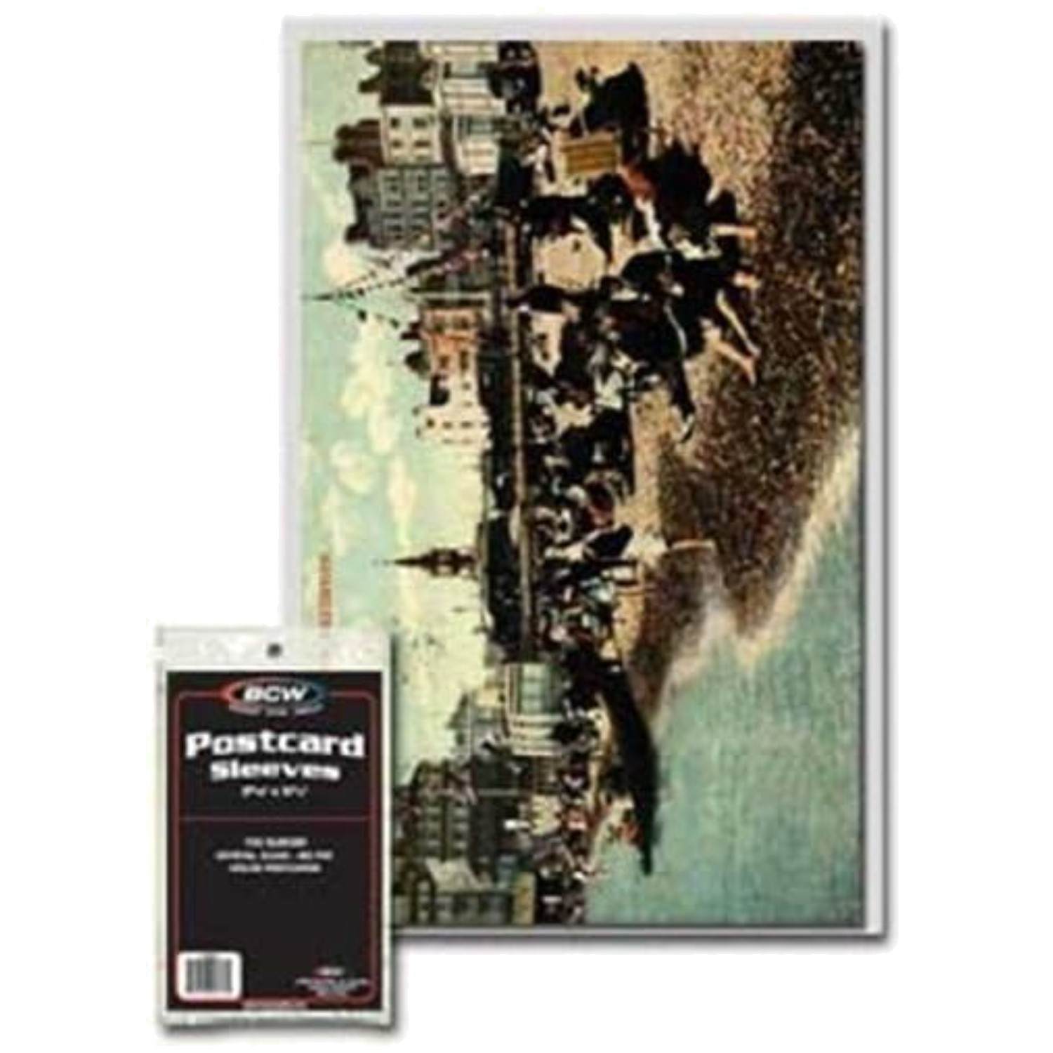 Acid-Free Postcard Sleeves for Storage – 100 Ct