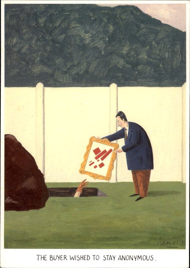 Benoit Buyer wished to Say Anonymous Art Postcard
